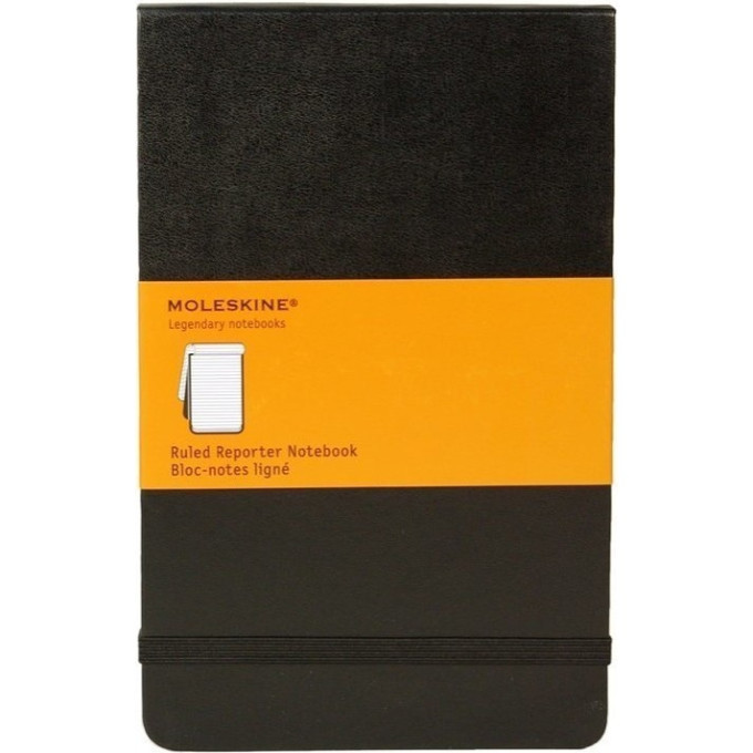 Блокнот MOLESKINE Reporter Large, без разлиновки, чёрный QP518